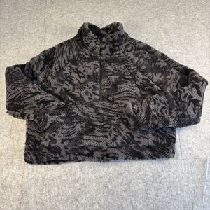 Lululemon Scuba Sherpa Fleece Funnel Neck Jacquard Oversized Jacket Women XL XXL